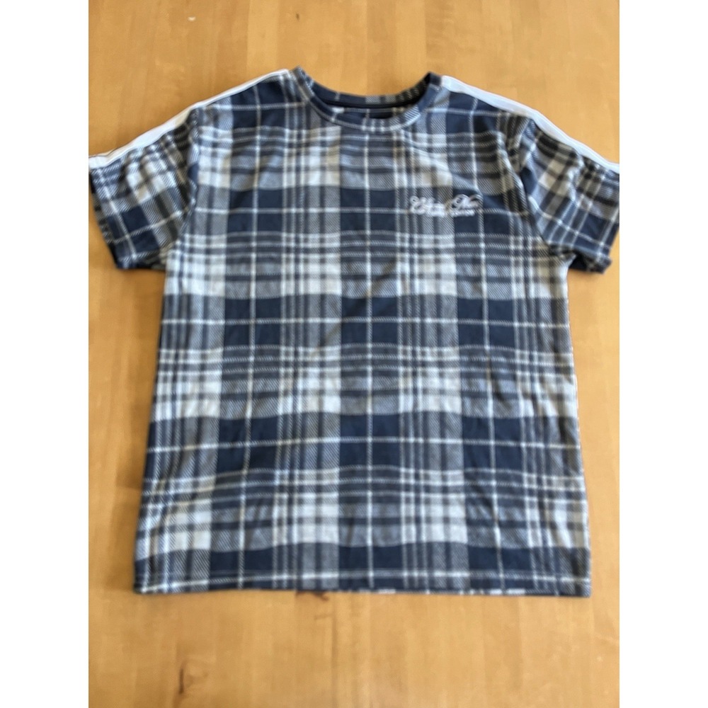 Boohoo Official Man Limited Edition‎ Men's Sweater Shirt Short Sleeve Sz M Plaid